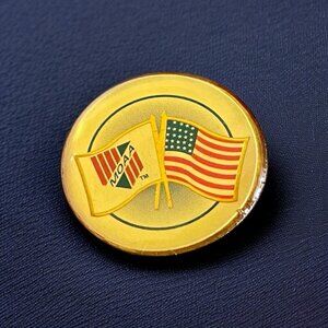 MOAA Military Officers Association Epoxy Lapel Pin Vintage Flag 1” Badge Pin